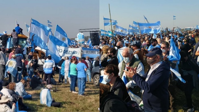 Masiva movilización de las fuerzas productivas contra las políticas del gobierno